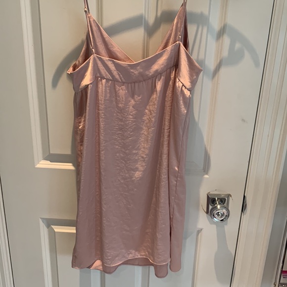 LITTLE MOON Saguaro Rose Smoke Blush Pink Silky Slip Dress size Small - Picture 6 of 6